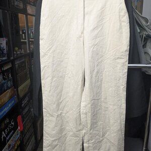 Izod Cream Wide Leg Dress Pant w/ Pinstripes Size 4